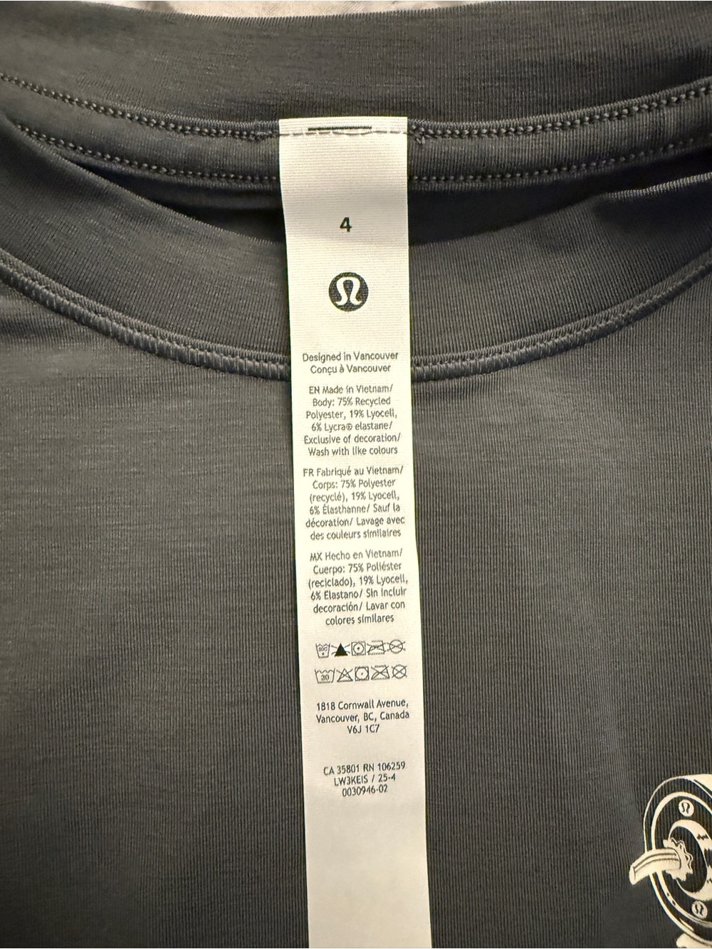 lululemon athletica gray "Barbell Baddie" Graphic L/S Tee - Picture 4 of 4